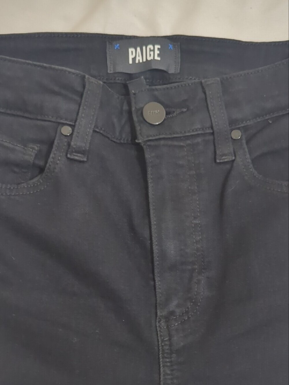 PAIGE Gemma Skinny Jean, Color Black Shadow Size 25 - Picture 5 of 15